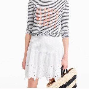 J.Crew Eyelet Embroidery Floral Mini Skirt